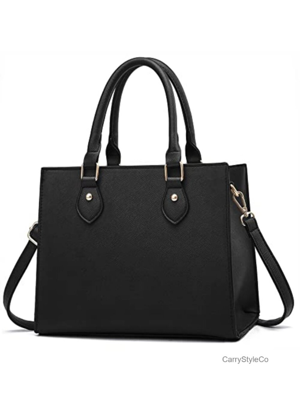 PU Leather Satchel Crossbody Handbag Top Handle Shoulder Bag Vegan